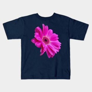 Pink Gerbera Daisy Floral Photo Cutout Kids T-Shirt